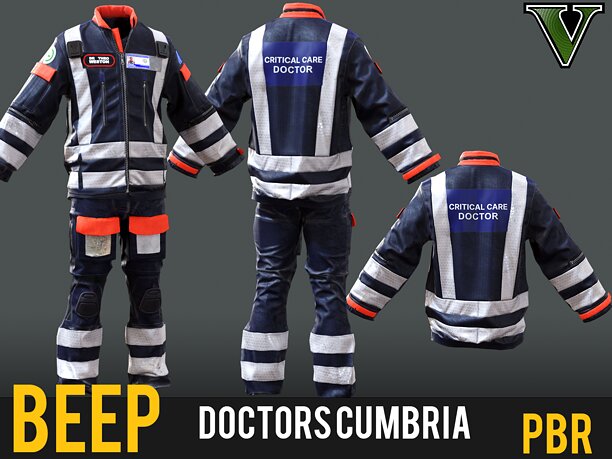 BEEP Doctors Cumbria Volunteer Emergency Life-Saving Doctors - CGTrader 3D model preview by Cloth4Game