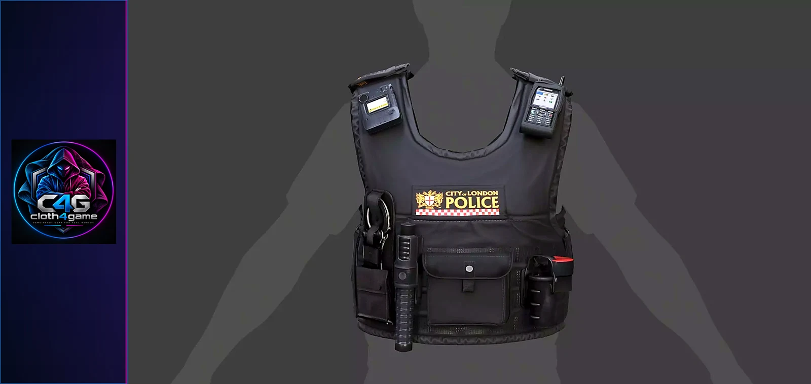 City of London Police Vest Accessories FIVEM EUP GTA Uniform - 3D model render by Cloth4Game