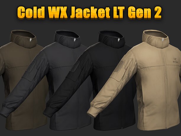 3D Model of Cold WX Jacket LT Gen 2 in 4 Colors - CGTrader 3D model preview by Cloth4Game