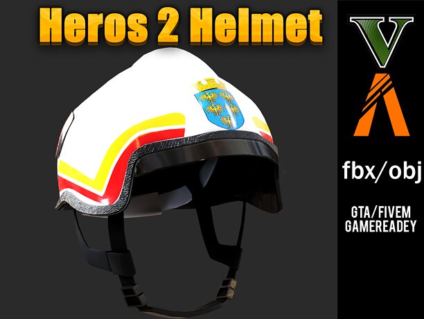 Feuerwehrhelm Rosenbauer Heros 2 Helmet 3D Model - CGTrader 3D model preview by Cloth4Game