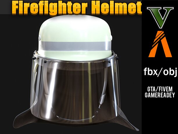 Firefighter Helmet of Rosenbauer Heros 2 Highly Detailed - CGTrader 3D model preview by Cloth4Game
