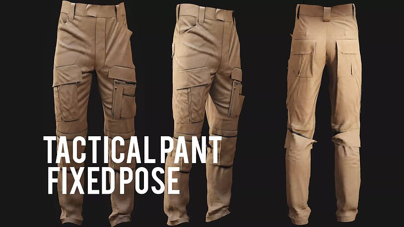 GEN2 TACTICAL PANTS KANGAROO male pose05 3D model - CGTrader 3D model preview by Cloth4Game