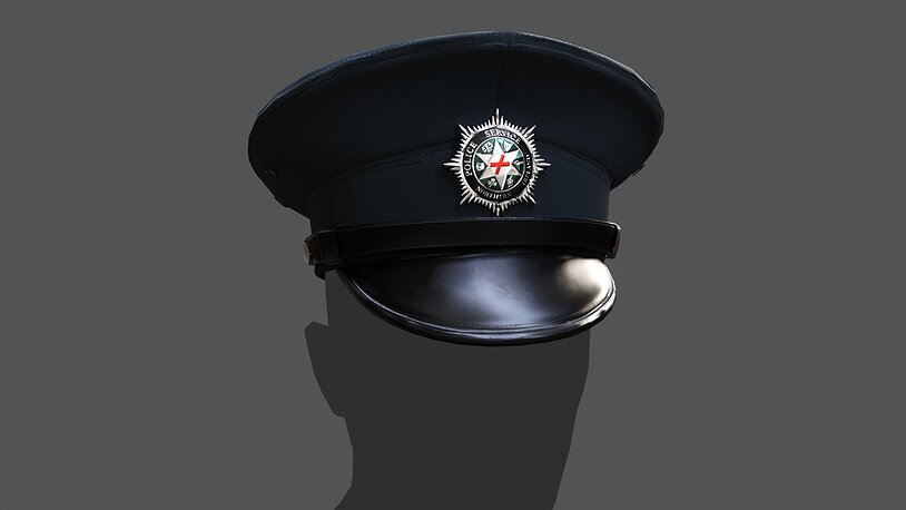 PSNI Police Flat Cap 3D Model Realistic Game Ready - CGTrader 3D model preview by Cloth4Game