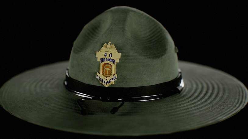 Realistic Trooper Hat 3D Model For Tactical Games - CGTrader 3D model preview by Cloth4Game