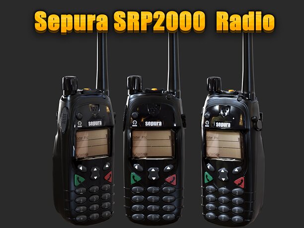 Sepura SRP2000 Handheld Radio Game Ready Low-Poly PBR Textures - CGTrader 3D model preview by Cloth4Game