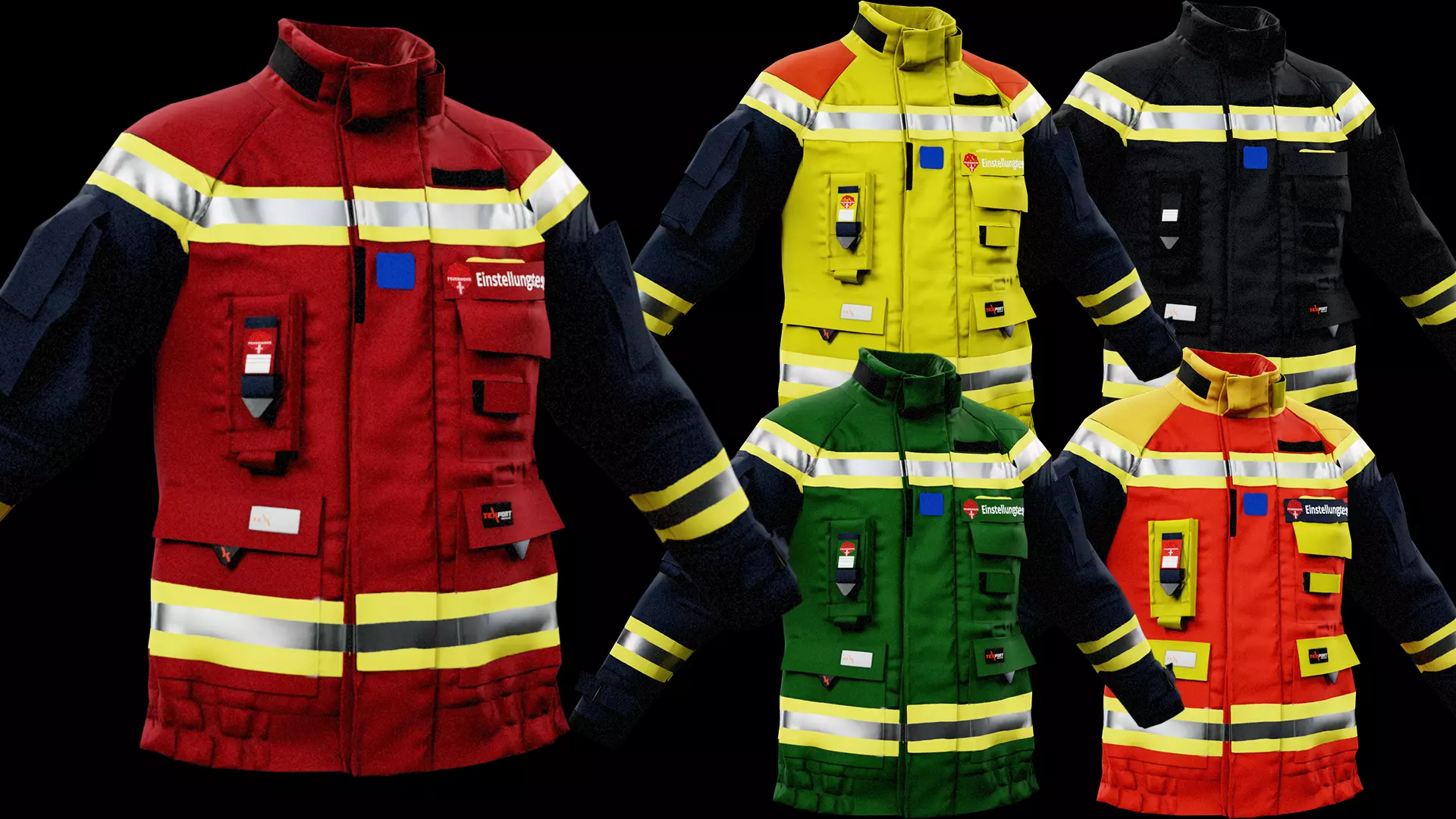 SKV Vienna Fire Dept Jacket GTA FBX OBJ BLENDER - CGTrader 3D model preview by Cloth4Game