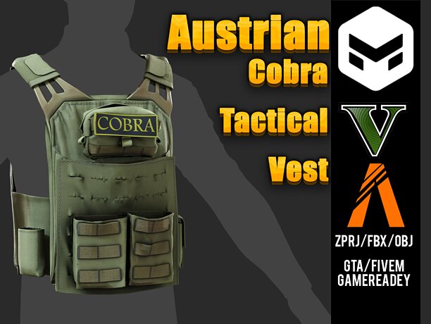 Special Force Cobra Vest 3D Model Austrian Tactical Armor - CGTrader 3D model preview by Cloth4Game