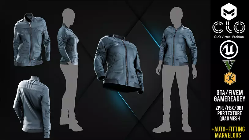 The TEXPORT Leader Fleece Innenjacke - Men - Women 3D model - CGTrader 3D model preview by Cloth4Game