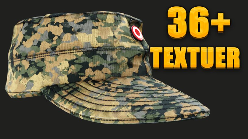Austrian Armed Forces Hat 36 Color Variations Ready Games - CGTrader 3D model preview by Cloth4Game
