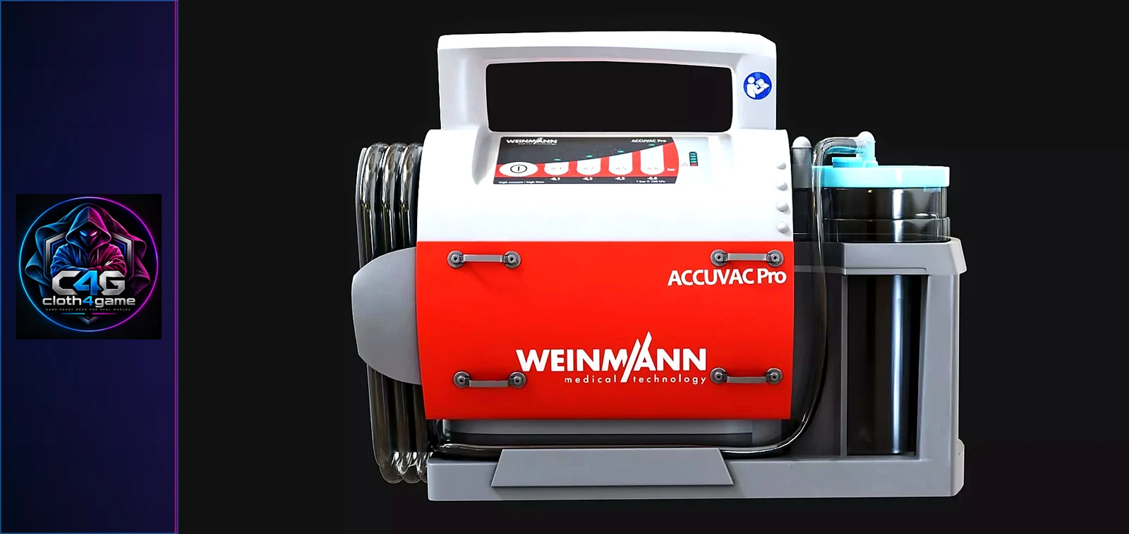 Weinmann ACCUVAC Pro Suction Pump with Accessory Bag - 3D model render by Cloth4Game